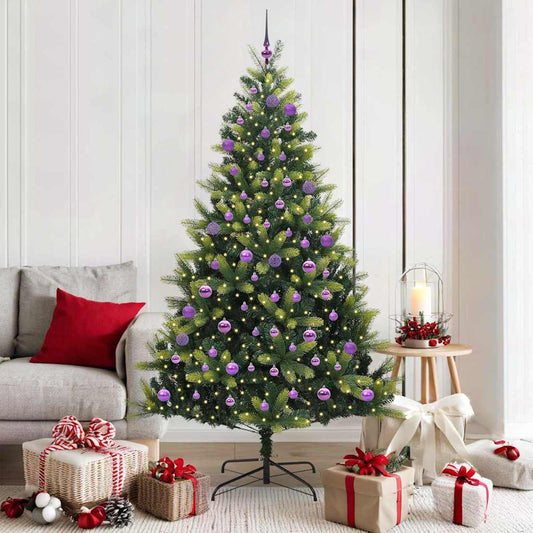 Albero di Natale Artificiale a Cerniera con 300 LED 180 cm
