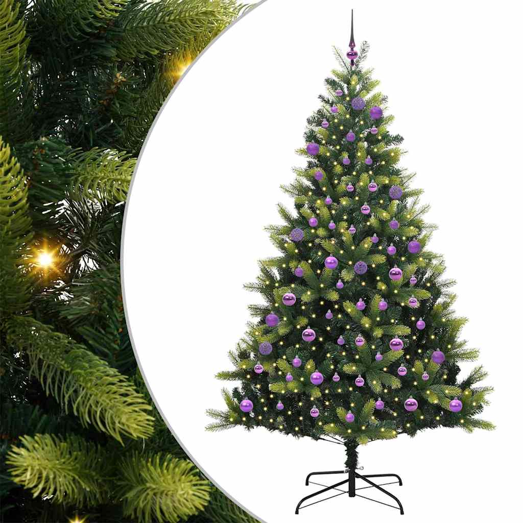 Albero di Natale Artificiale a Cerniera con 300 LED 180 cm