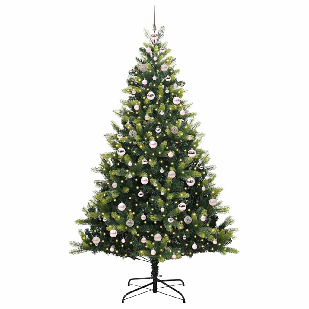 Albero di Natale Artificiale a Cerniera con 300 LED 210 cm