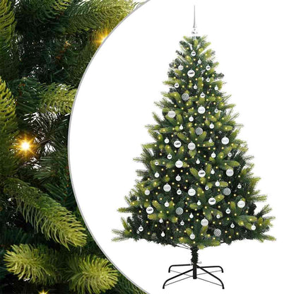 Albero di Natale Artificiale a Cerniera con 300 LED Verde