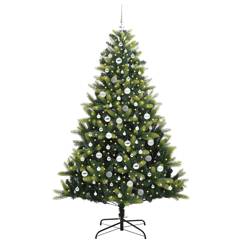 Albero di Natale Artificiale a Cerniera con 300 LED Verde | homemem39