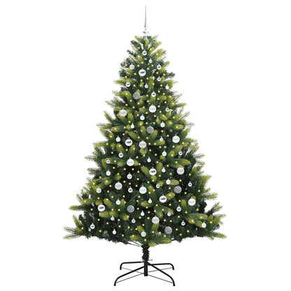 Albero di Natale Artificiale a Cerniera con 300 LED Verde | homemem39