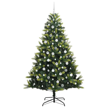 Albero di Natale Artificiale a Cerniera con 300 LED Verde | homemem39