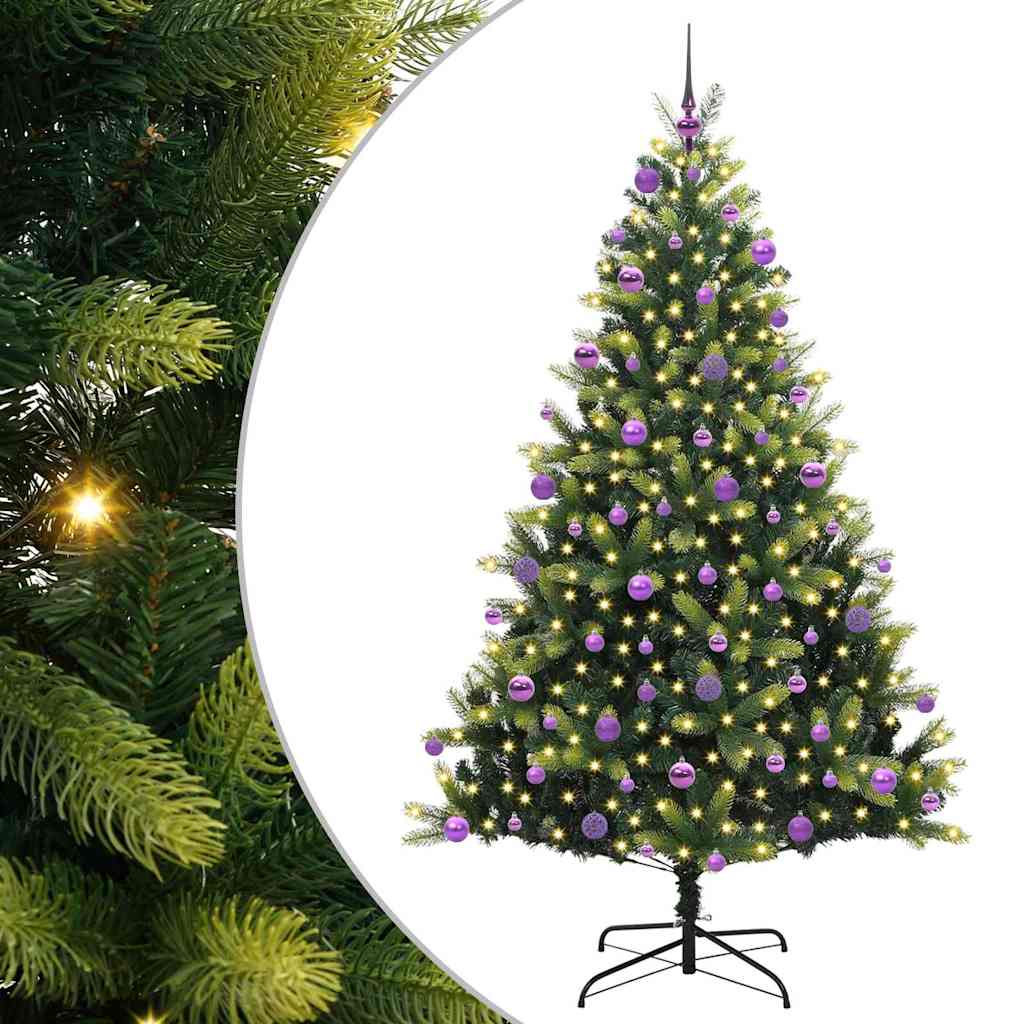 Albero di Natale Artificiale a Cerniera con 300 LED 210 cm