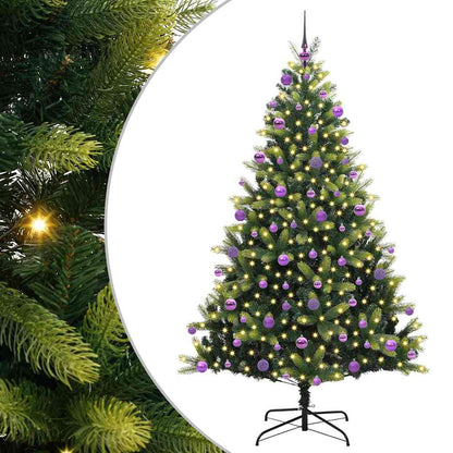 Albero di Natale Artificiale a Cerniera con 300 LED 210 cm