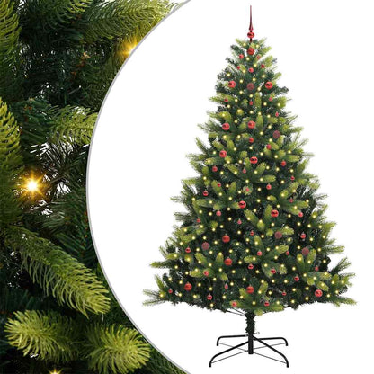 Albero di Natale Artificiale a Cerniera con 300 LED 240 cm