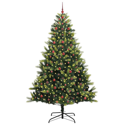 Albero di Natale Artificiale a Cerniera con 300 LED 240 cm