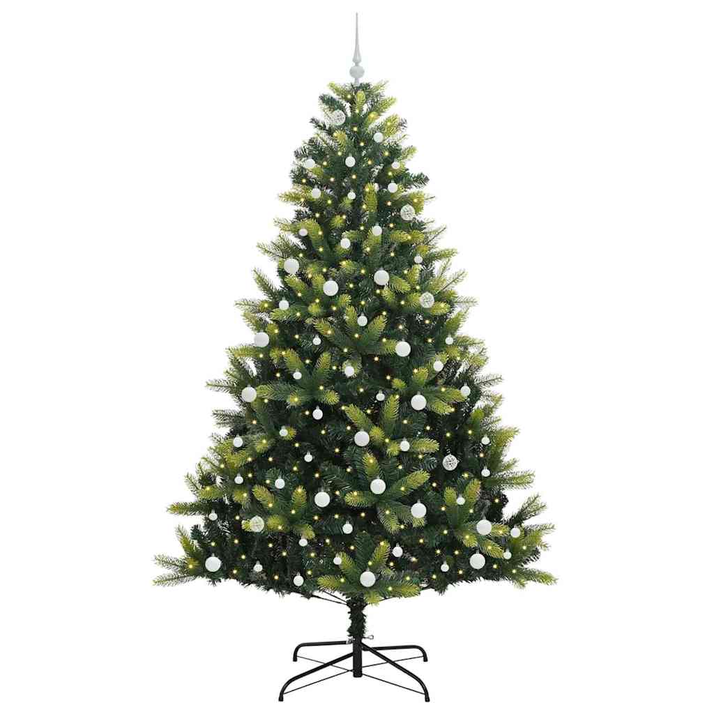 Albero di Natale Artificiale a Cerniera con 300 LED 240 cm