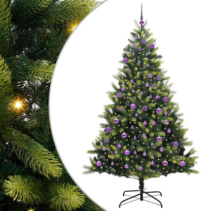 Albero di Natale Artificiale a Cerniera con 300 LED 240 cm