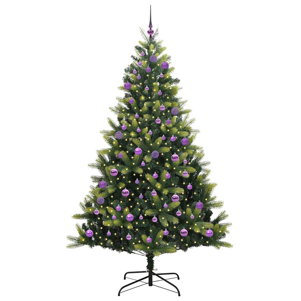 Albero di Natale Artificiale a Cerniera con 300 LED 240 cm