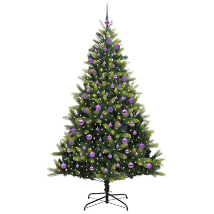 Albero di Natale Artificiale a Cerniera con 300 LED 240 cm