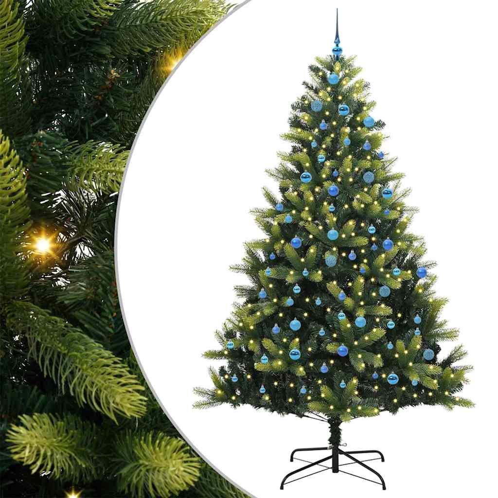 Albero di Natale Artificiale a Cerniera con 300 LED 240 cm