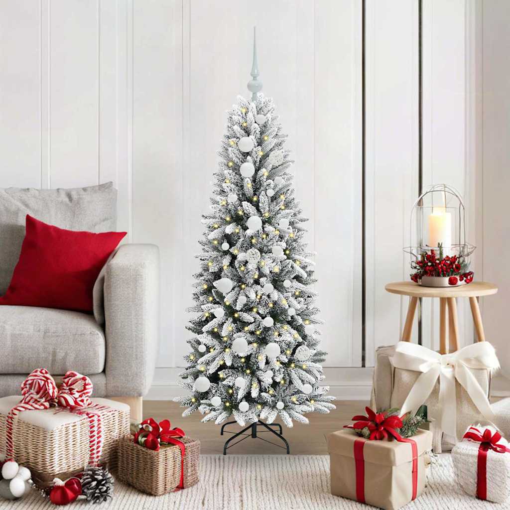 Albero di Natale artificiale con 150 LED Bianco 120 cm