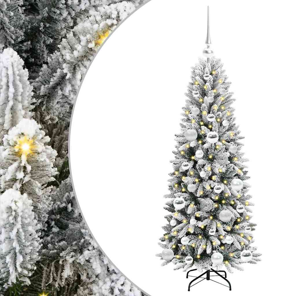 Albero di Natale artificiale con 150 LED Bianco 120 cm