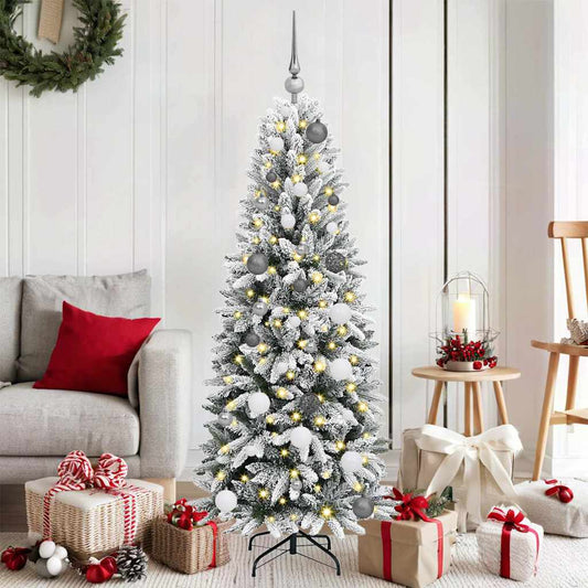 Albero di Natale artificiale con 150 LED Bianco 150 cm