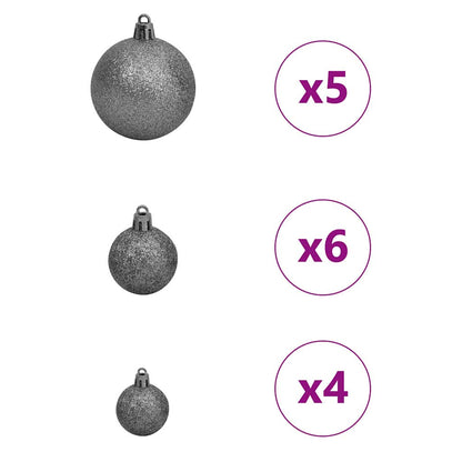 Albero di Natale artificiale con 150 LED Bianco 150 cm