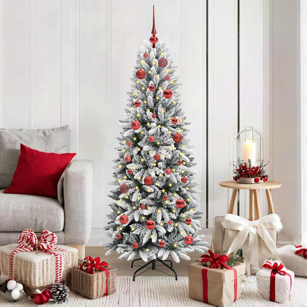 Albero di Natale artificiale con 150 LED Bianco 150 cm