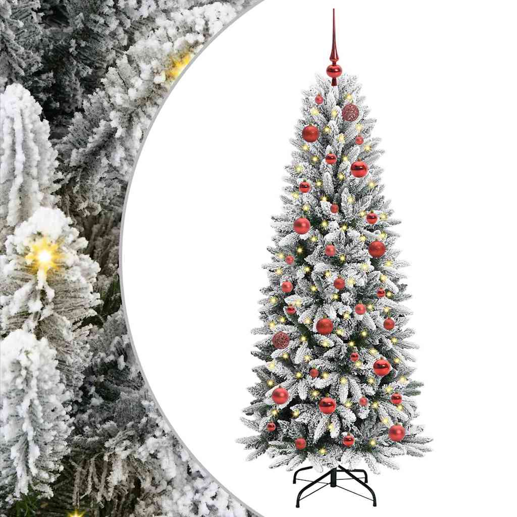 Albero di Natale artificiale con 150 LED Bianco 150 cm