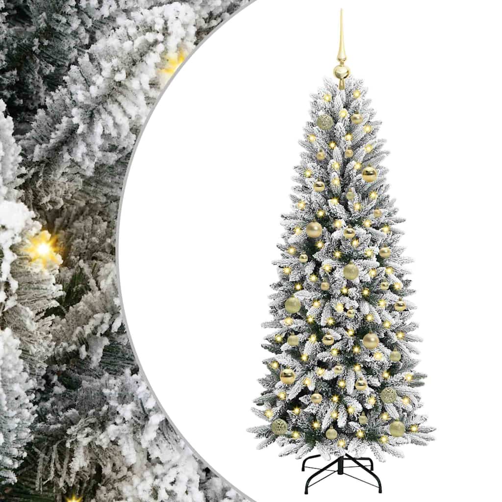 Albero di Natale artificiale con 150 LED Bianco 150 cm