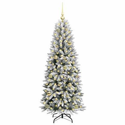 Albero di Natale artificiale con 150 LED Bianco 150 cm
