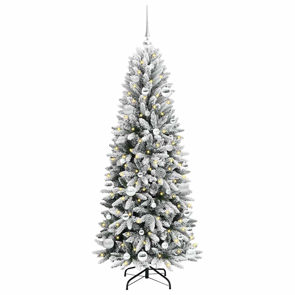 Albero di Natale artificiale con 150 LED Bianco 150 cm
