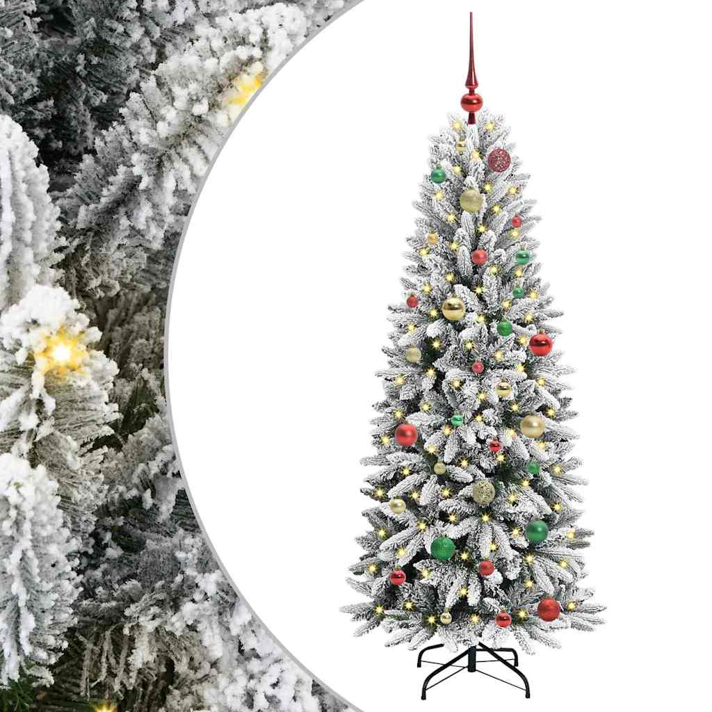 Albero di Natale artificiale con 150 LED Bianco 150 cm