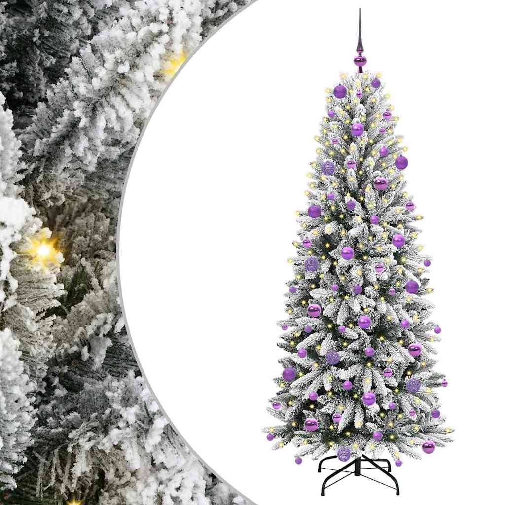 Albero di Natale artificiale con 300 LED Bianco 180 cm