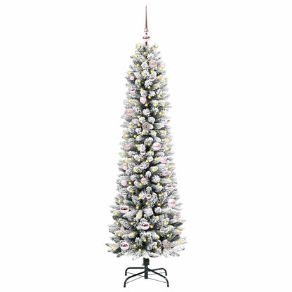 Albero di Natale artificiale con 150 LED Bianco 150 cm