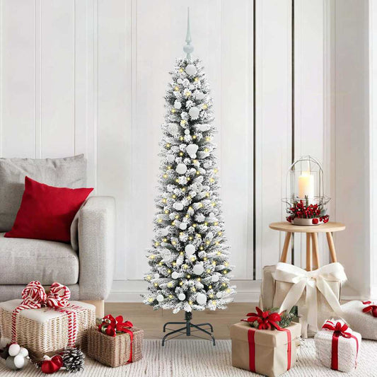 Albero di Natale artificiale con 150 LED Bianco 150 cm