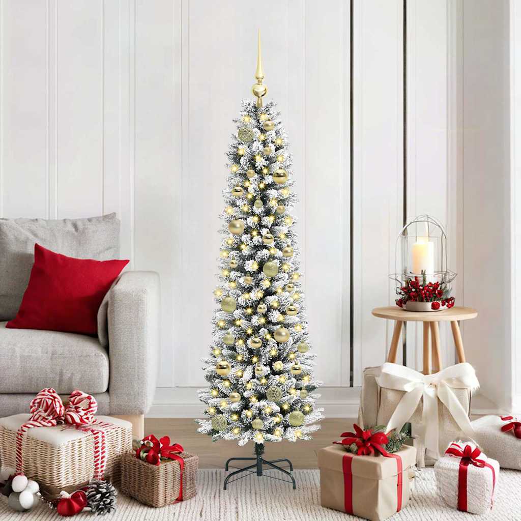 Albero di Natale artificiale con 150 LED Bianco 150 cm