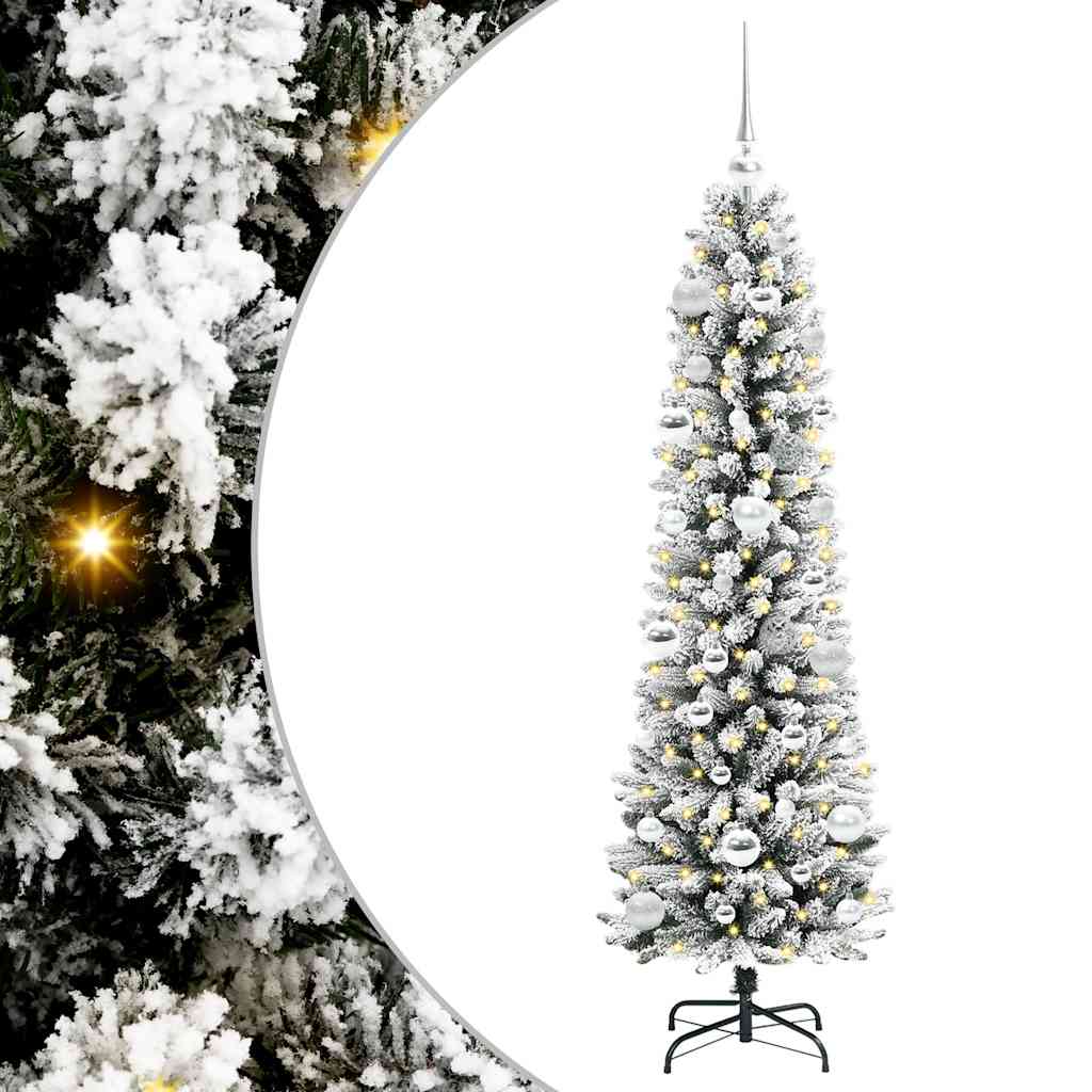 Albero di Natale artificiale con 150 LED Bianco 150 cm