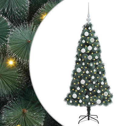 Albero di Natale artificiale pre-illuminato con set di palle