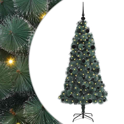Albero di Natale artificiale pre-illuminato con set di palle