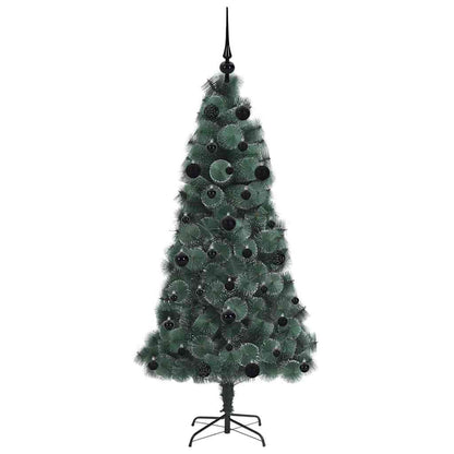 Albero di Natale artificiale pre-illuminato con set di palle