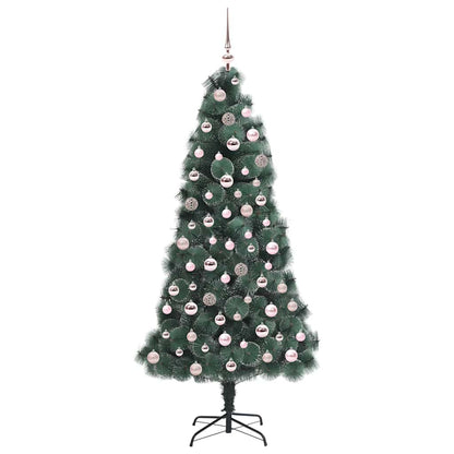 Albero di Natale artificiale pre-illuminato con set di palline
