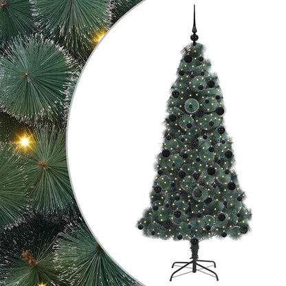 Albero di Natale artificiale preilluminato con set di palline