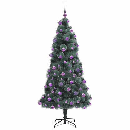 Albero di Natale artificiale pre-illuminato con set di palline
