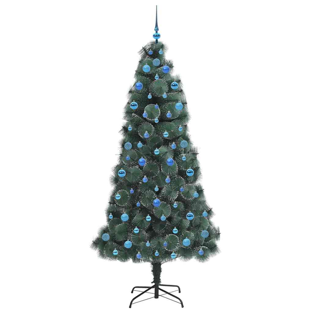 Albero di Natale artificiale pre-illuminato con set di palline