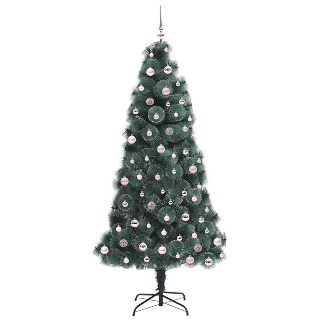 Albero di Natale artificiale illuminato pre-addobbato con set di palline