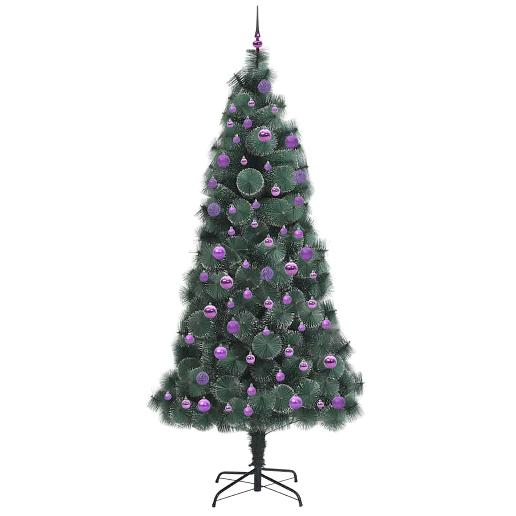 Albero di Natale artificiale pre-illuminato con set di palline
