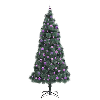 Albero di Natale artificiale pre-illuminato con set di palline