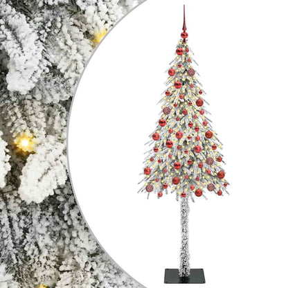 Albero di Natale con 300 LED Bianco 180 cm PE e Acciaio