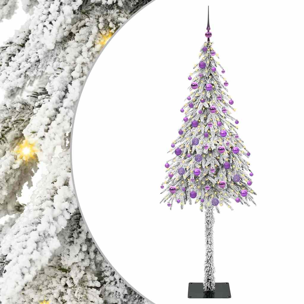 Albero di Natale con 300 LED Bianco 180 cm PE e Acciaio