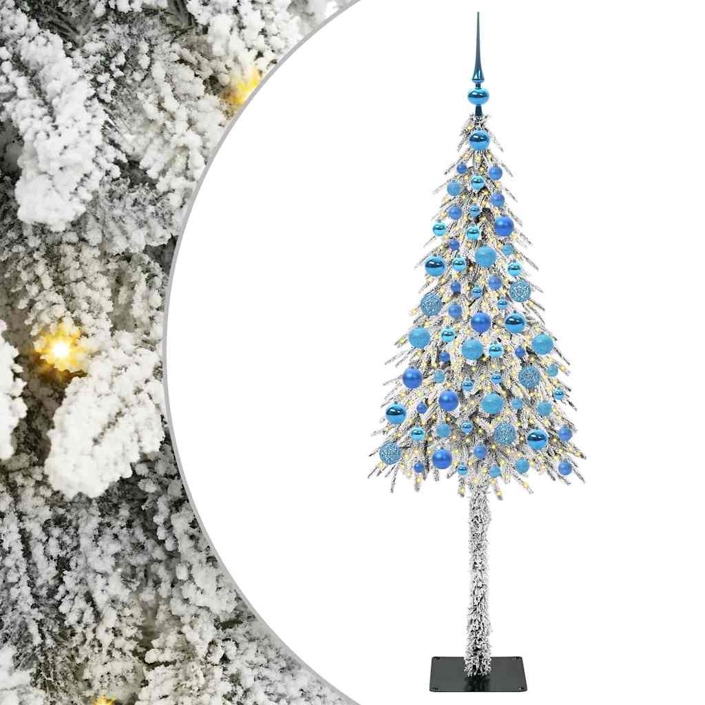 Albero di Natale con 300 LED Bianco 180 cm PE e Acciaio