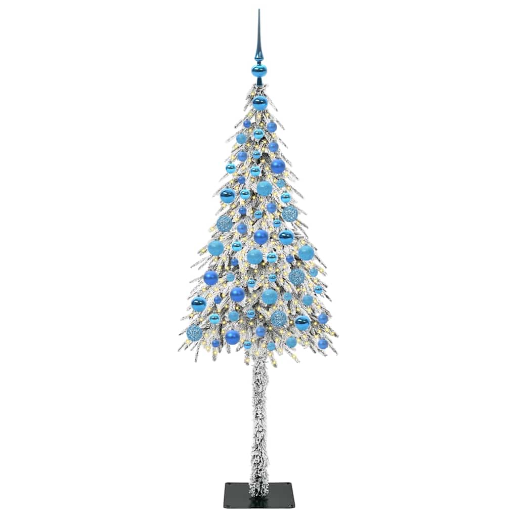 Albero di Natale con 300 LED Bianco 180 cm PE e Acciaio