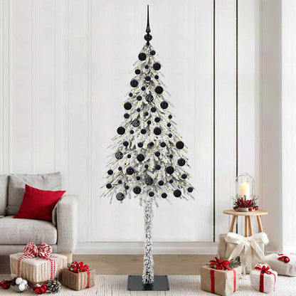 Albero di Natale con 300 LED Bianco 210 cm PE e Acciaio