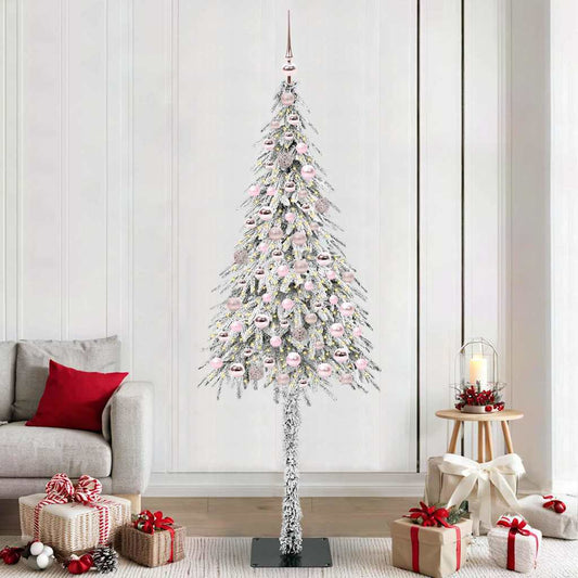 Albero di Natale con 300 LED Bianco 210 cm PE e Acciaio
