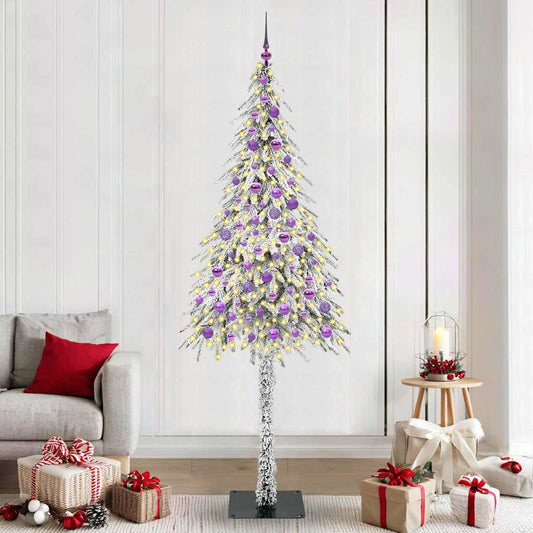 Albero di Natale con 300 LED Bianco 210 cm PE e Acciaio