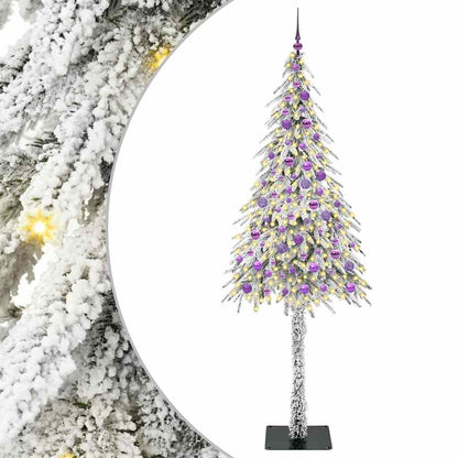 Albero di Natale con 300 LED Bianco 210 cm PE e Acciaio
