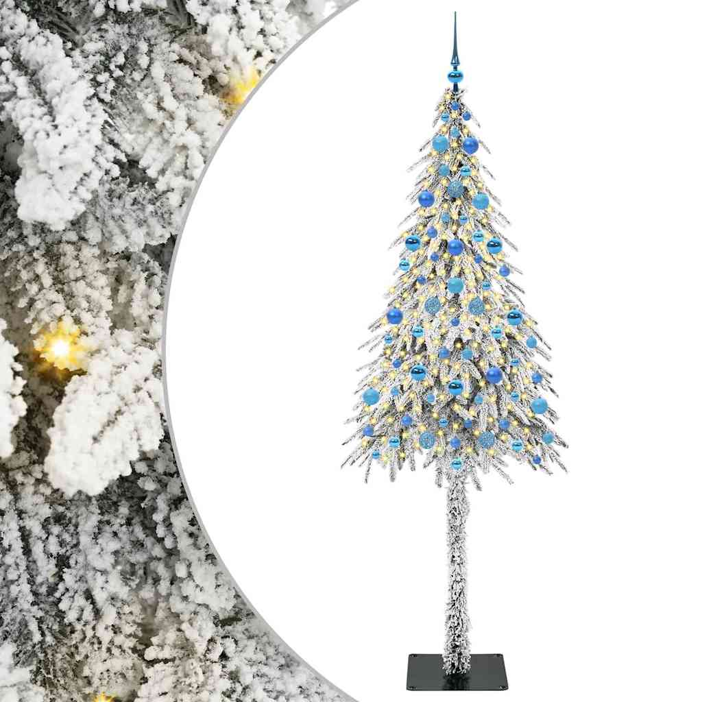 Albero di Natale con 300 LED Bianco 210 cm PE e Acciaio